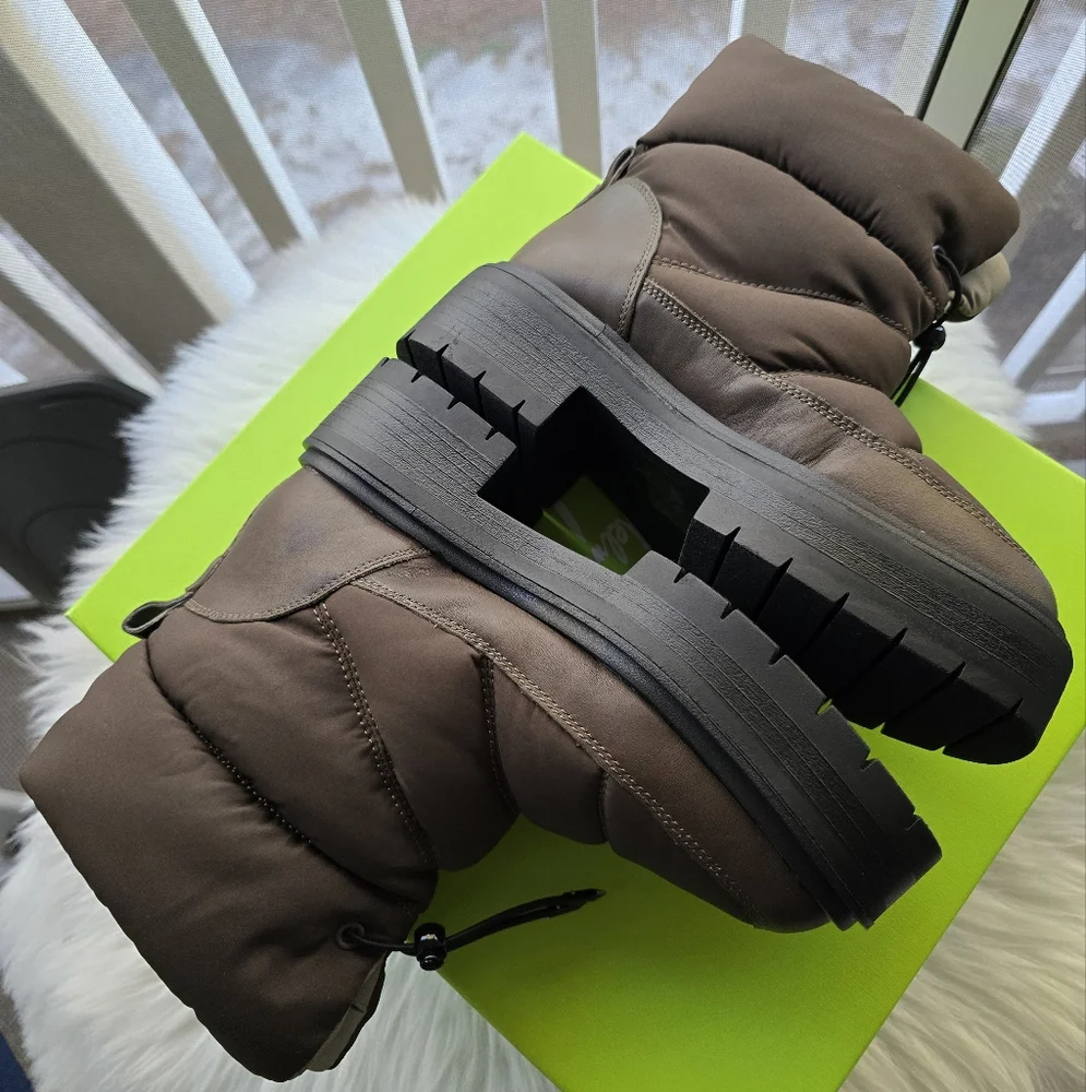 🤎Sam Edelman Lakyn Nylon Snow Brown Boots